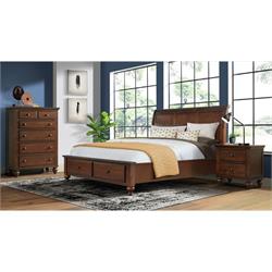 Chatham Gray Queen Bedroom H/B & Storage Footboard CH600QH-QF-QN Image