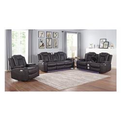 Dyer Chocolate  Dual Console w/ Dual- Recliner S/L U1716-25-30-DCH Image